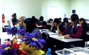 Students in classroom learning